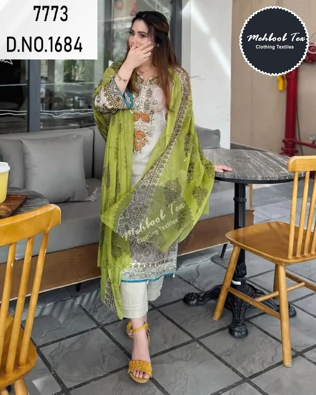 1684 Mehboob Tex Printed Pakistani Patch Suits