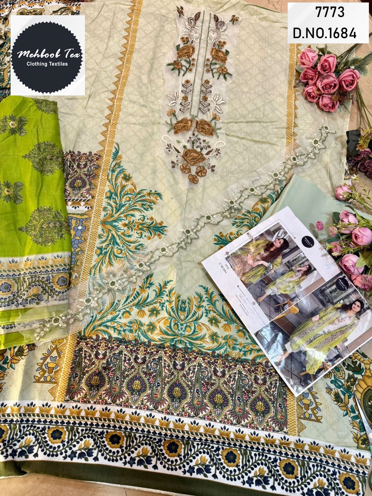 1684 Mehboob Tex Printed Pakistani Patch Suits