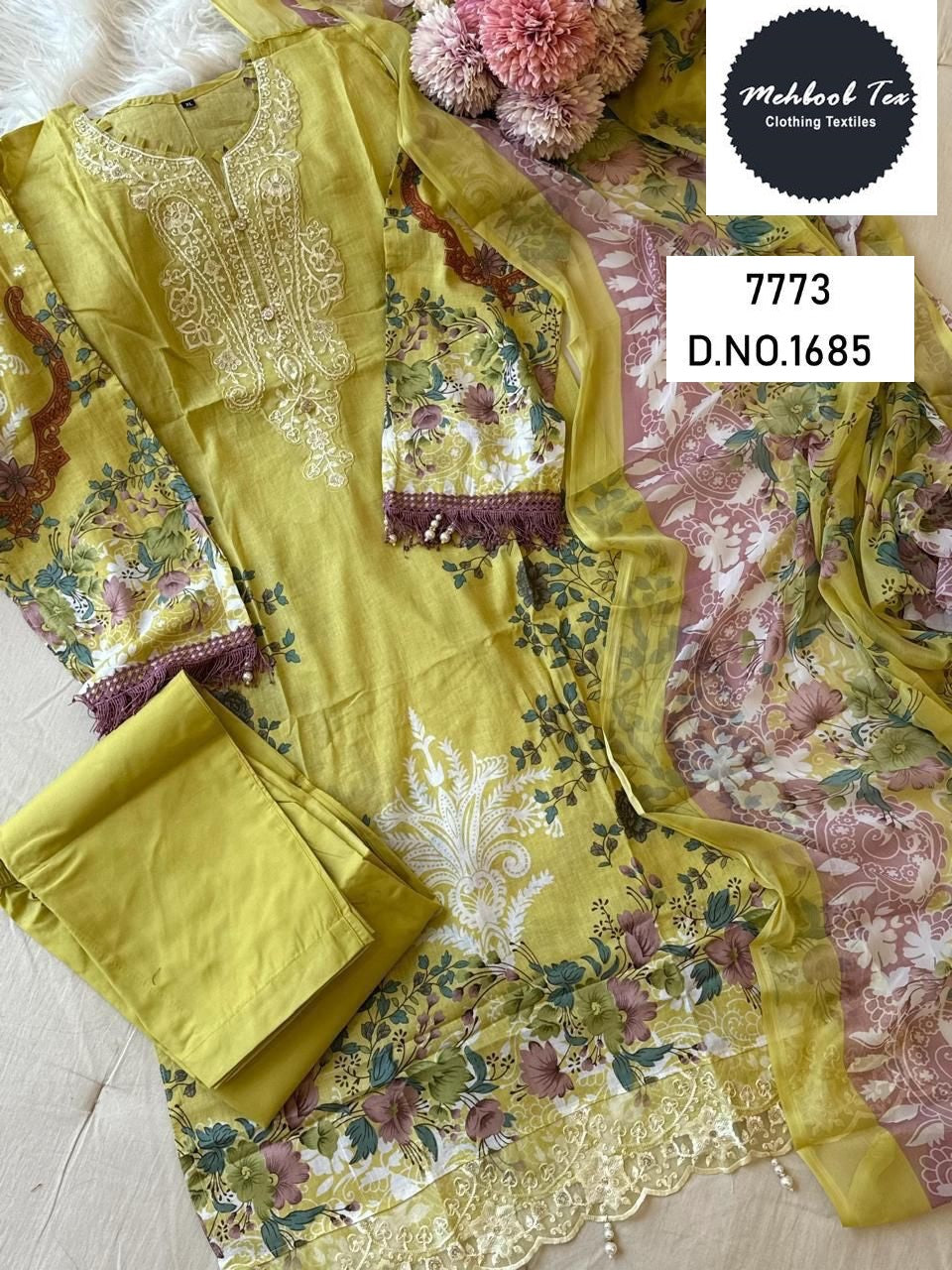 1685 Mehboob Tex Printed Pakistani Patch Suits