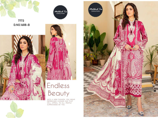 1688-B Mehboob Tex Printed Pakistani Patch Suits