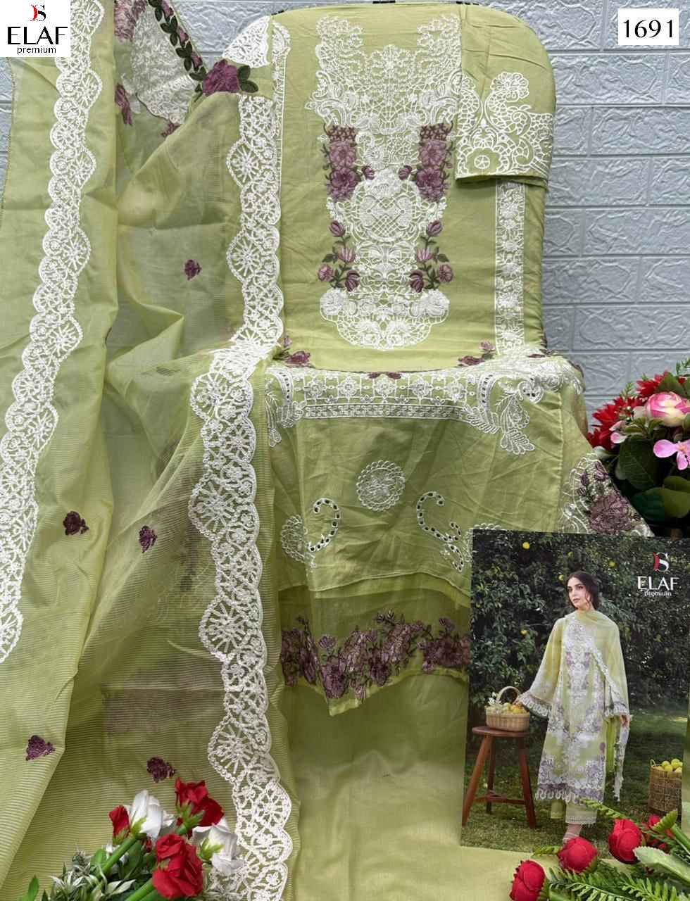 1691 Elaf Premium Deepsy Pure Cotton Pakistani Salwar Suits