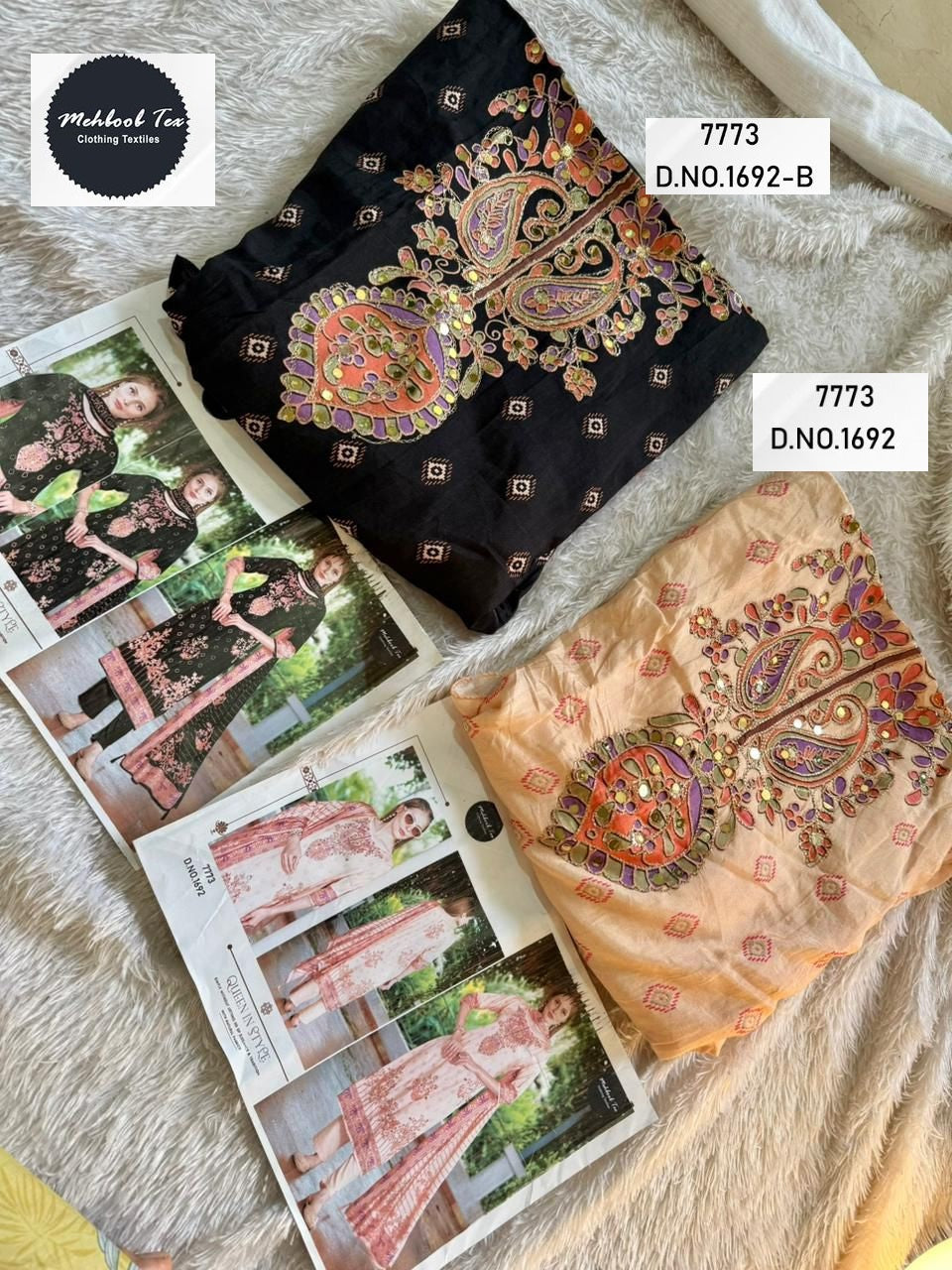 1692-B Mehboob Tex Printed Karachi Unstitched Suits