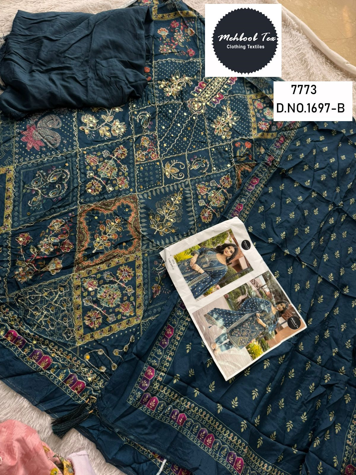 1697-B Mehboob Tex Printed Karachi Unstitched Suits