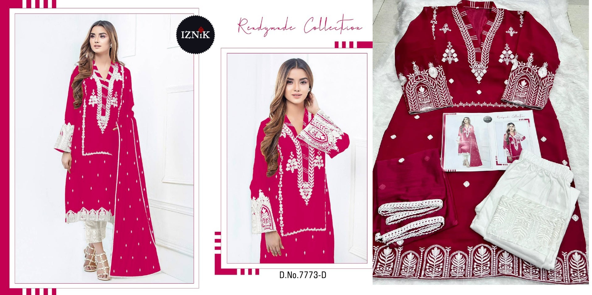 7773-D Iznik Pakistani Readymade Suits