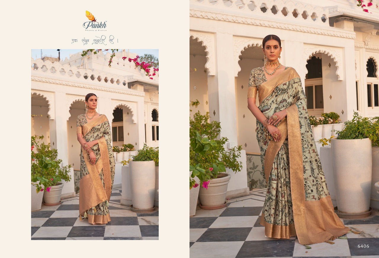 6406 Saanj Pankh Sarees