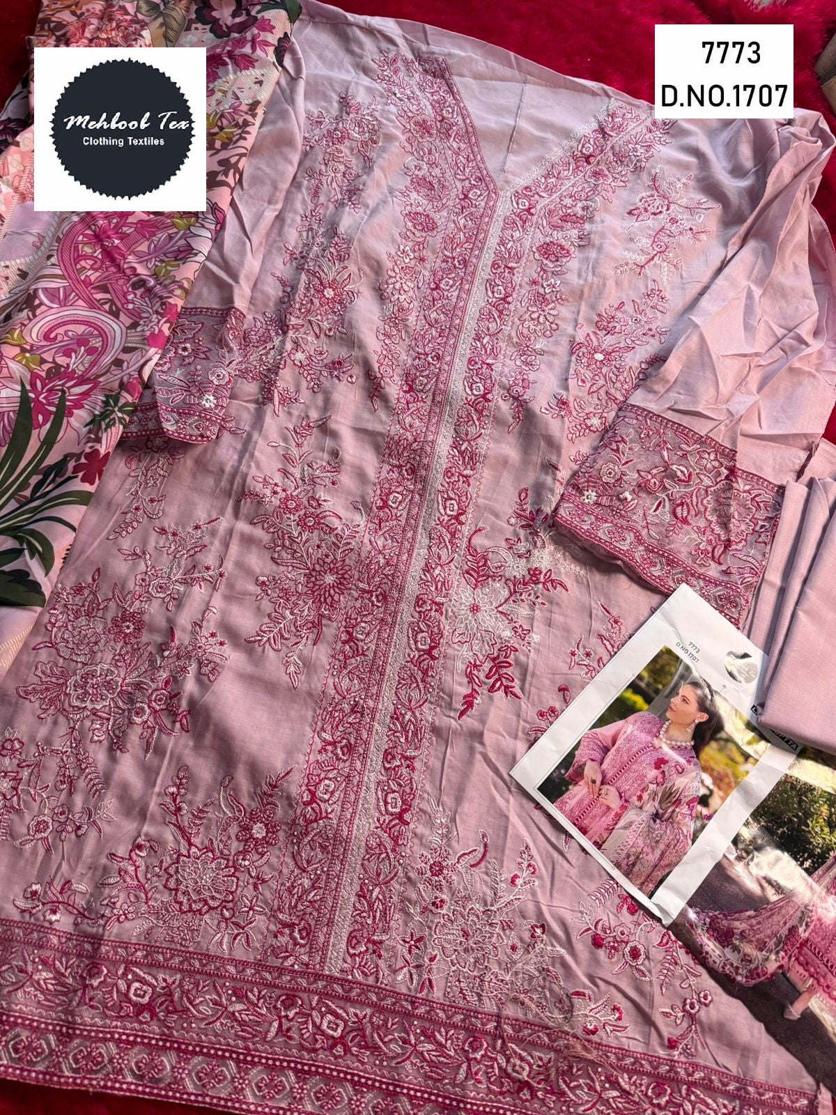 1707 Mehboob Tex Embroidery Pakistani Salwar Suits