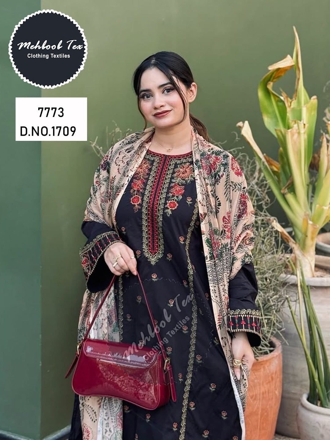 1709 Mehboob Tex Embroidery Pakistani Salwar Suits