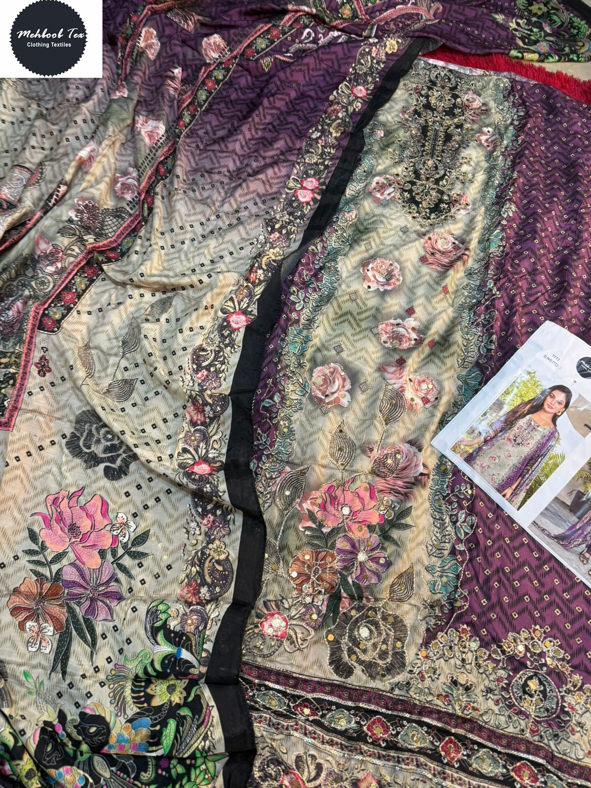 1713A Mehboob Tex Pure Viscose Pakistani Salwar Suits