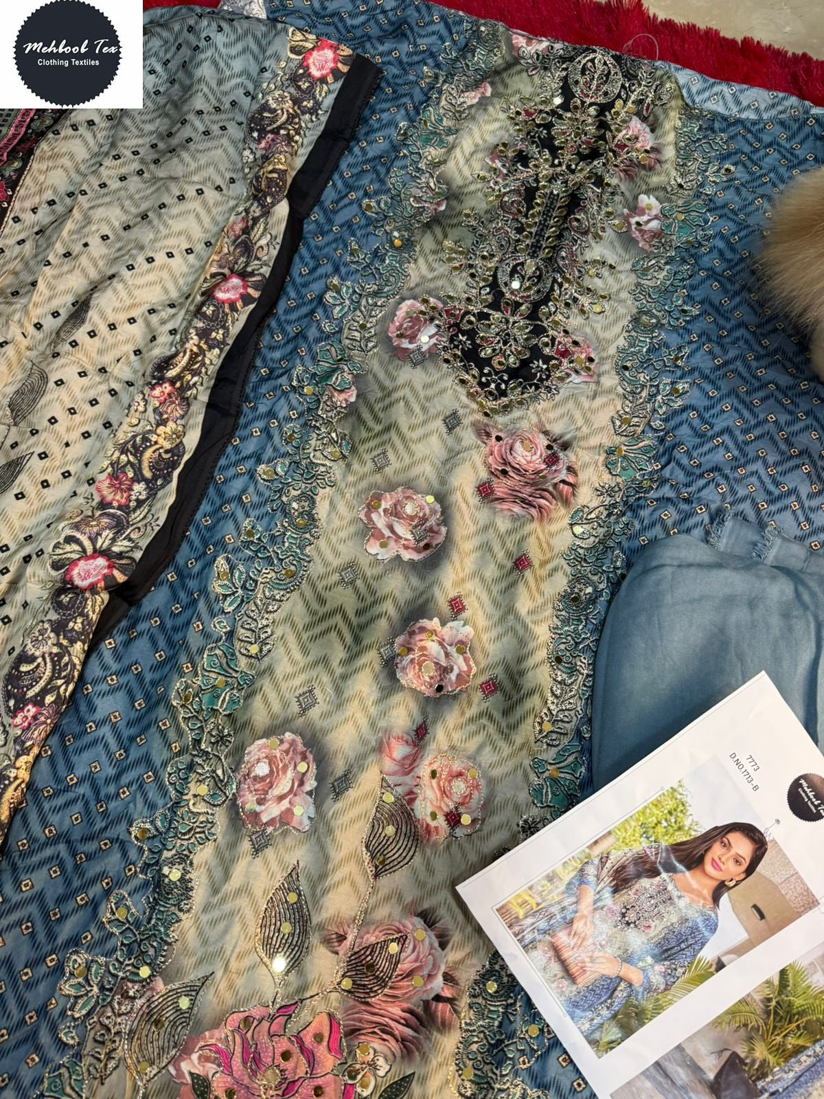 1713B Mehboob Tex Pure Viscose Pakistani Salwar Suits
