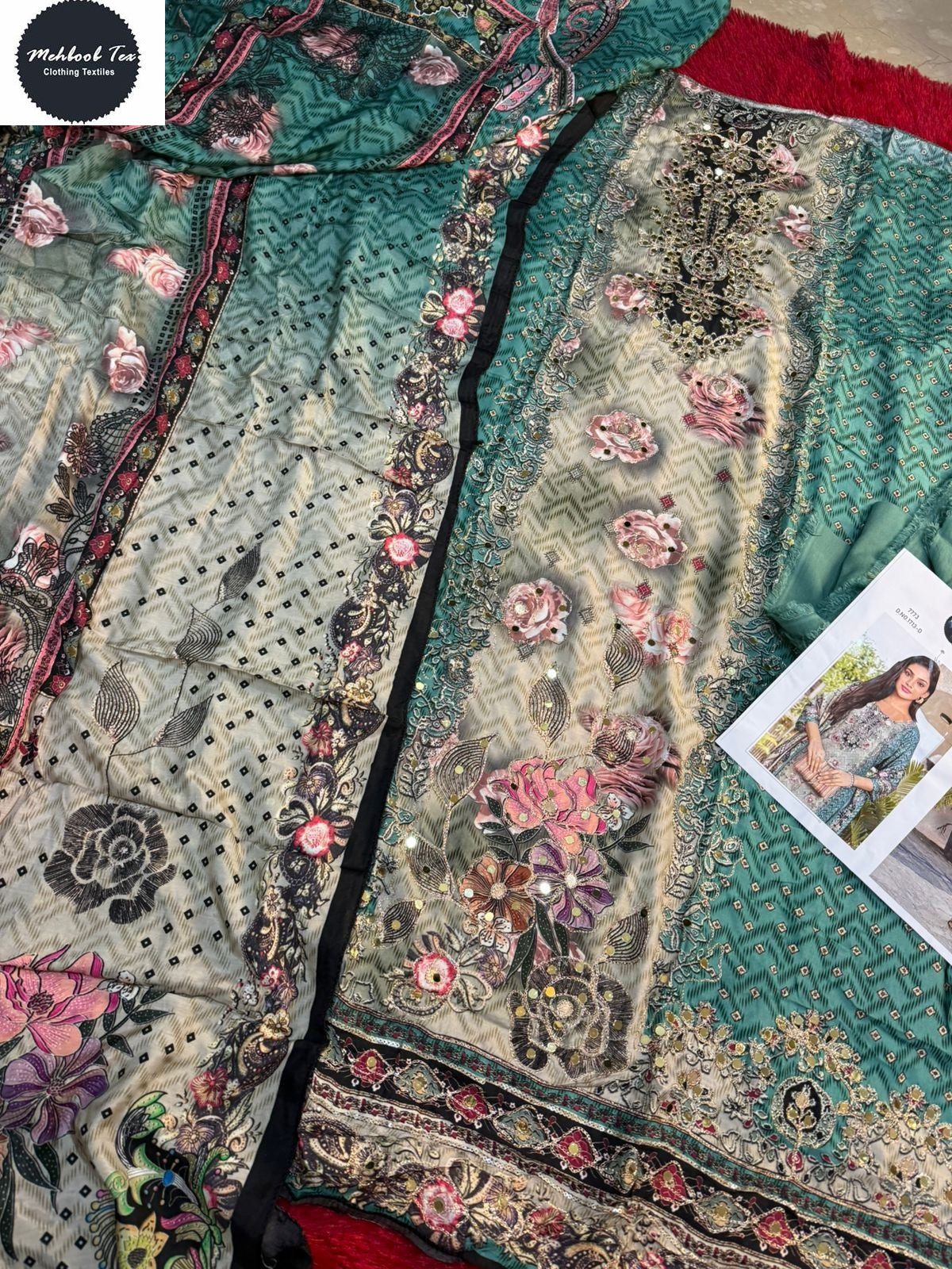 1713D Mehboob Tex Pure Viscose Pakistani Salwar Suits