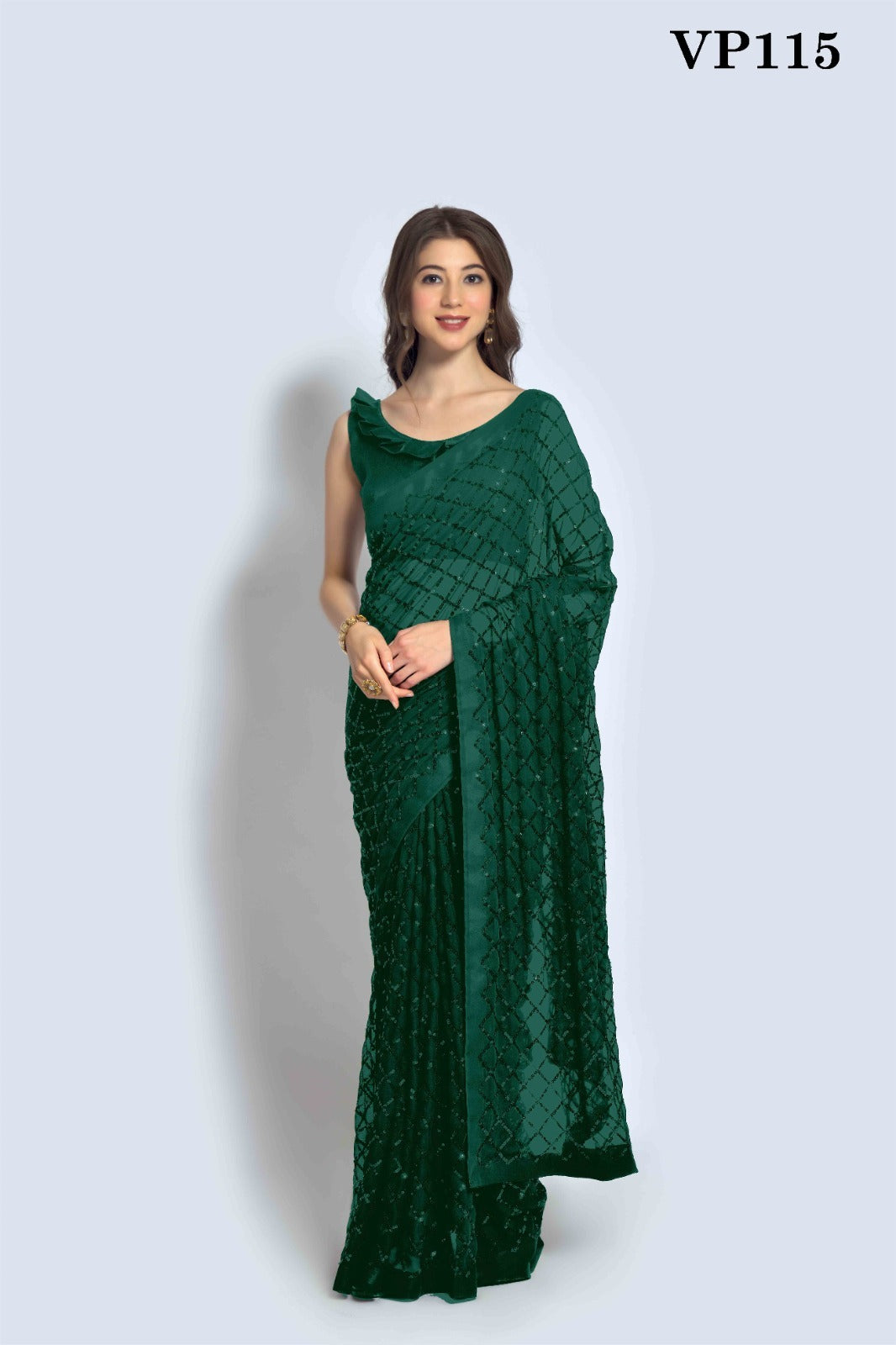 115 Chokadi Fashion Berry Sarees