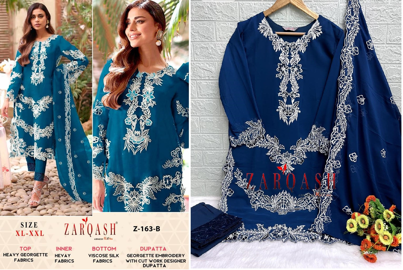 Z-163B Zarqash Pakistani Readymade Suits