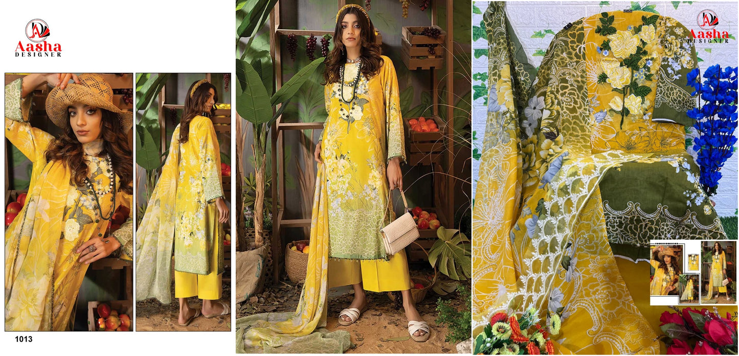 1013 Aasha Designer Pakistani Salwar Suits