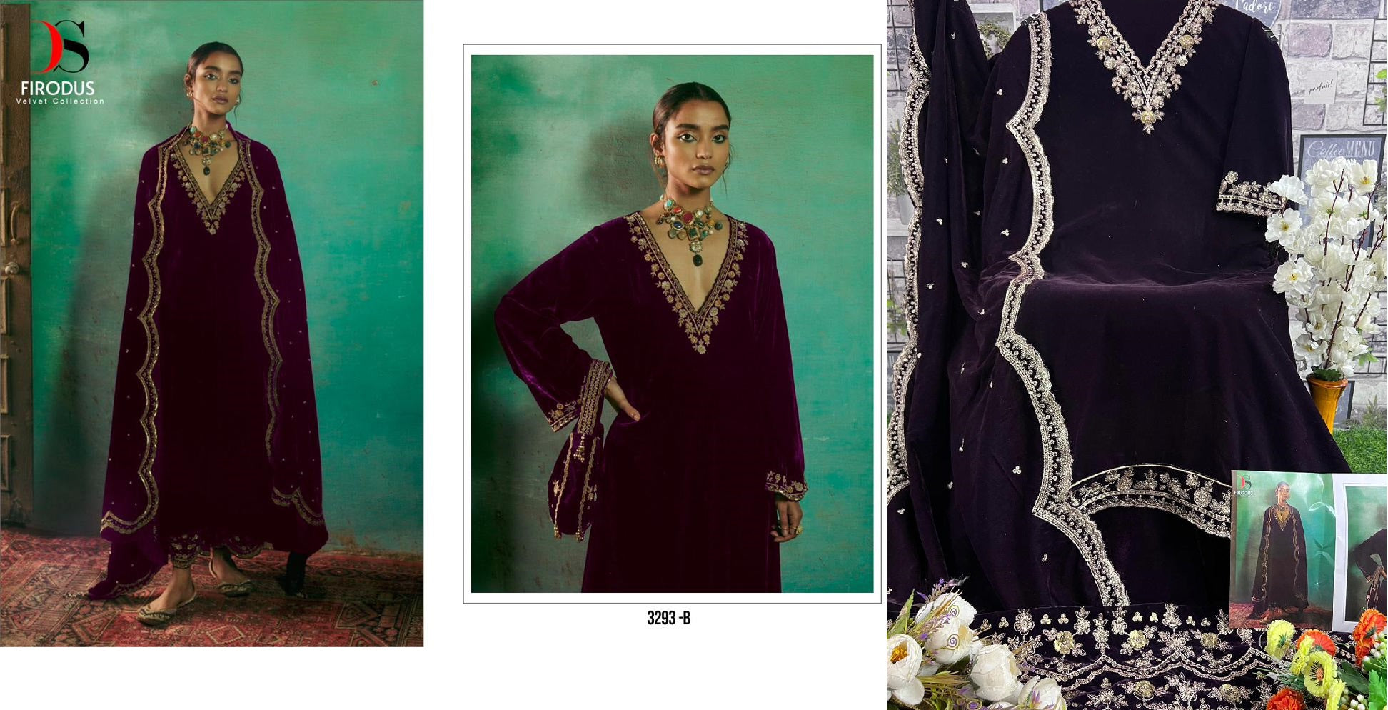 3293B Deepsy Velvet Suits