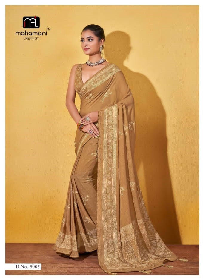 5005 Amrita Vol 5 Mahamani Creation Sarees
