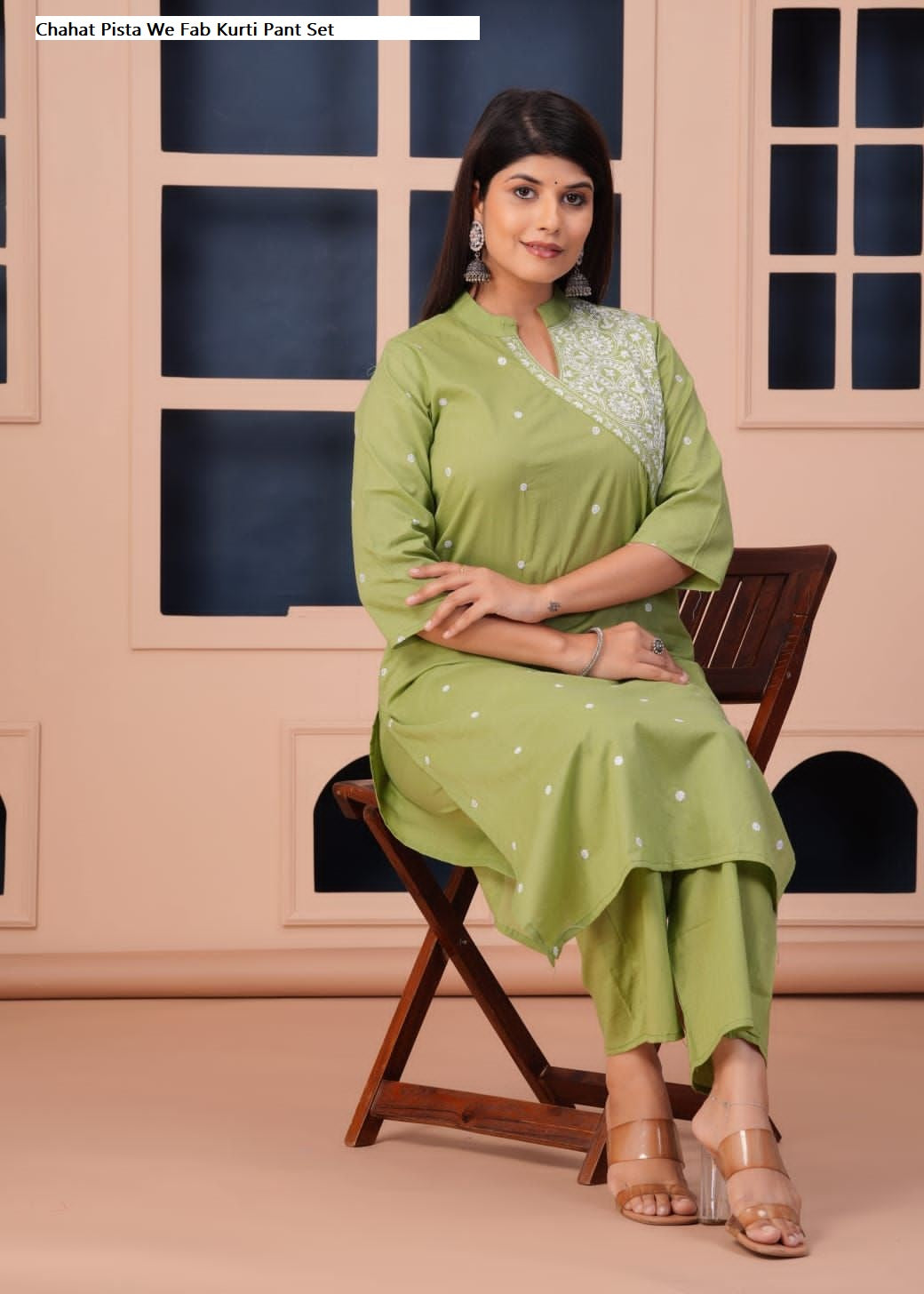 Chahat Pista We Fab Kurti Pant Set