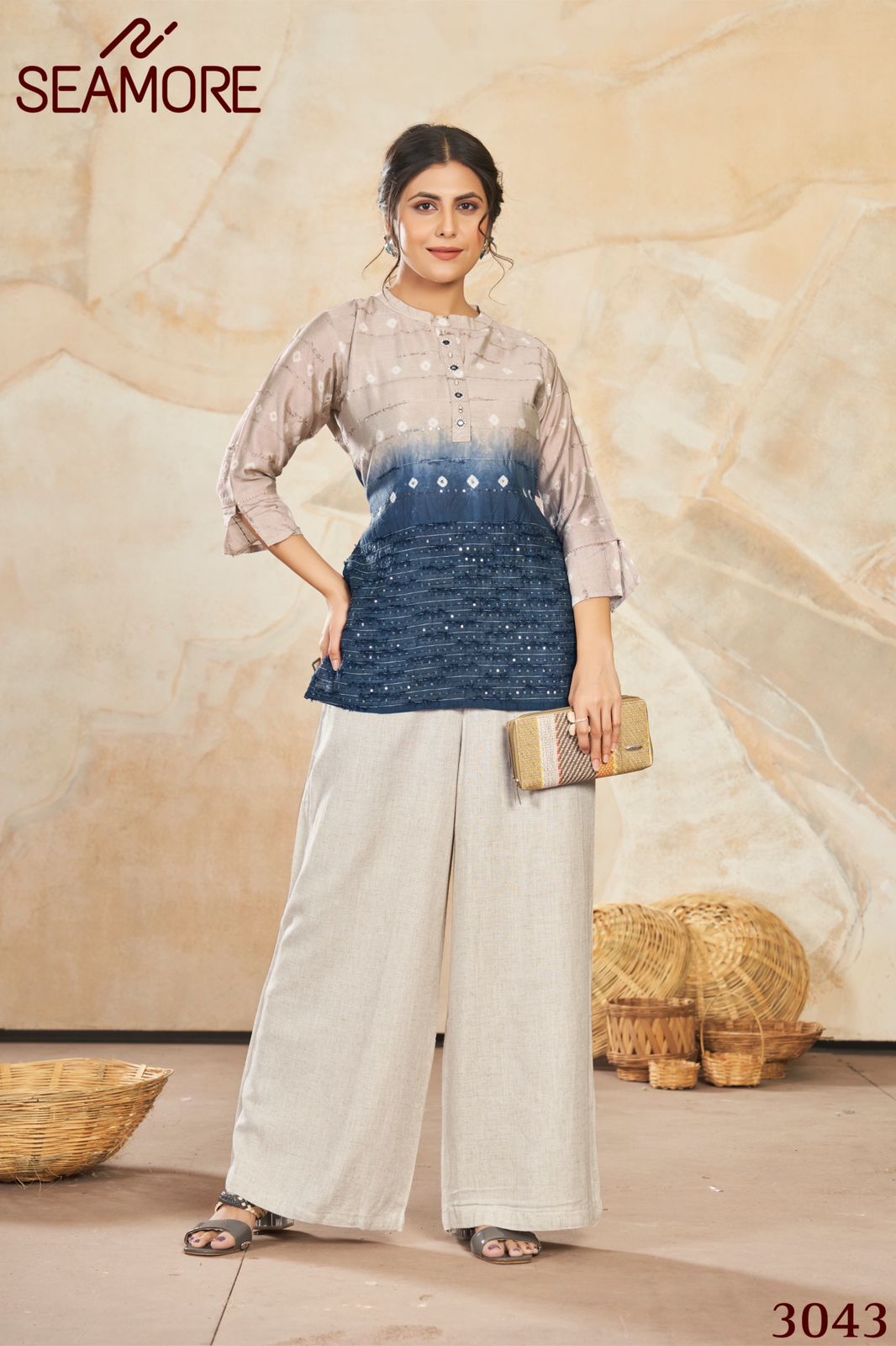 3043 Kalgi Seamore Short Kurti