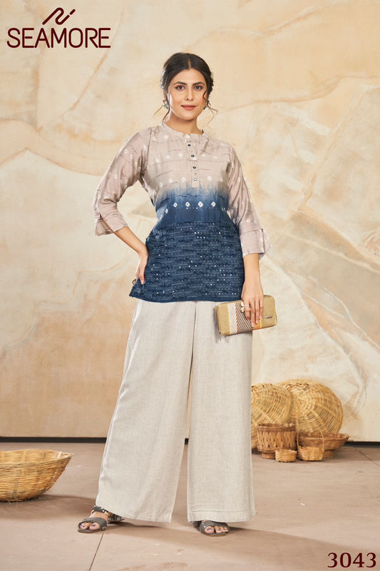 3043 Kalgi Seamore Short Kurti