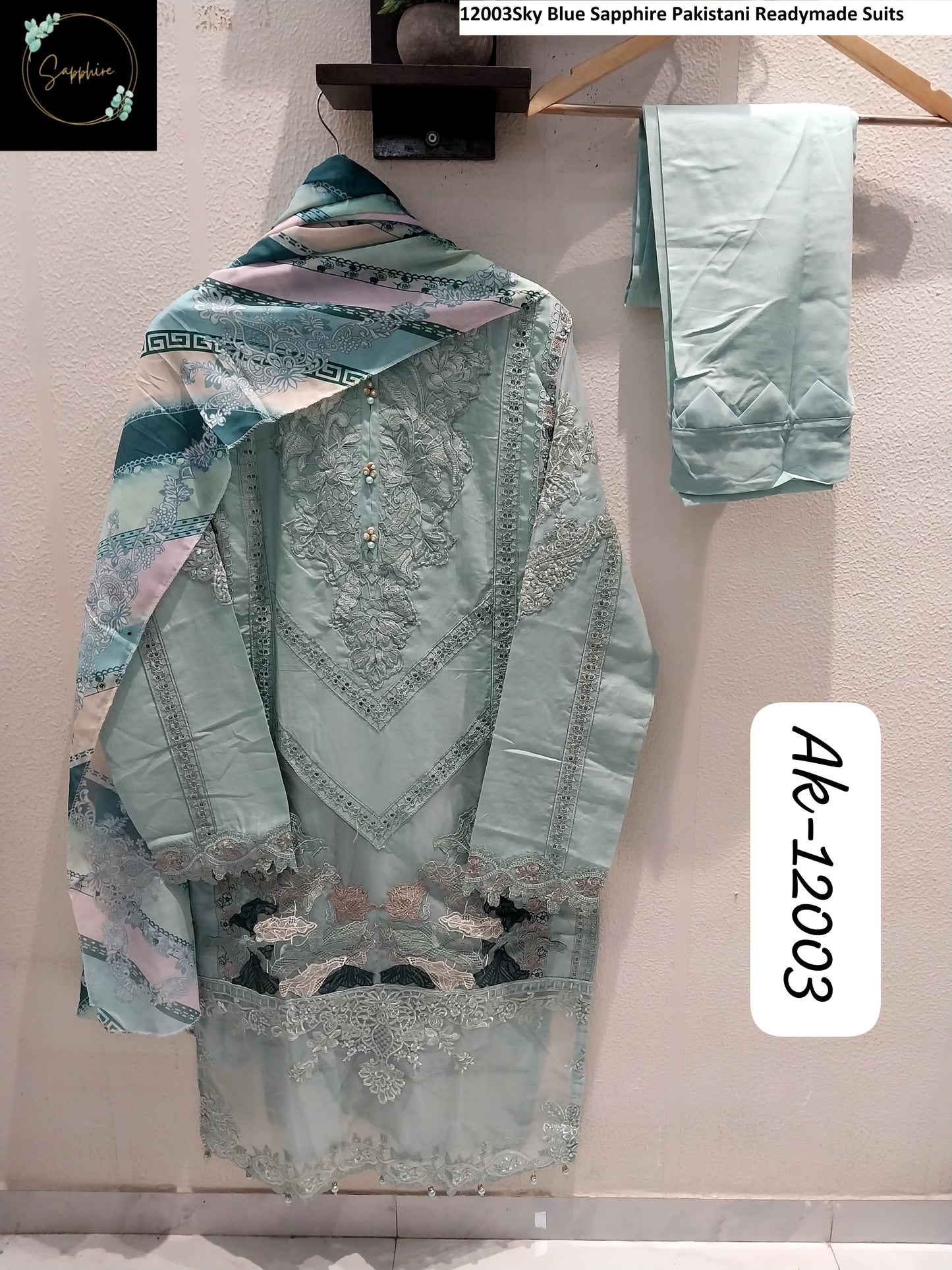 12003Sky Blue Sapphire Pakistani Readymade Suits