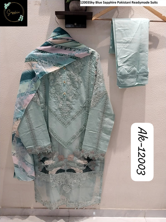 12003Sky Blue Sapphire Pakistani Readymade Suits