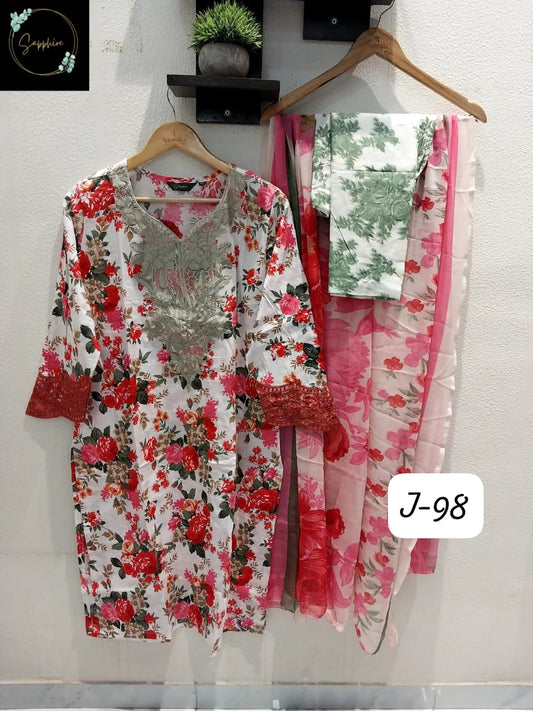 Jazmin Vol 98 Red Sapphire Pakistani Readymade Suits