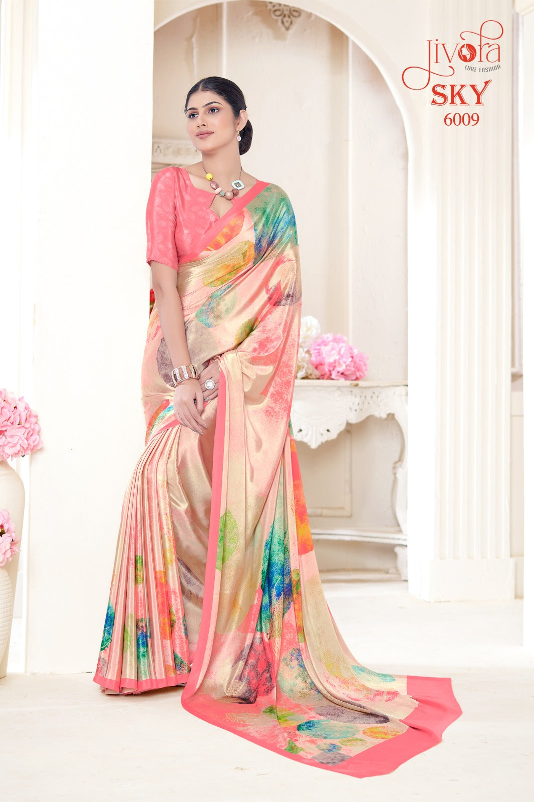 6009 Sky Jivora Sarees