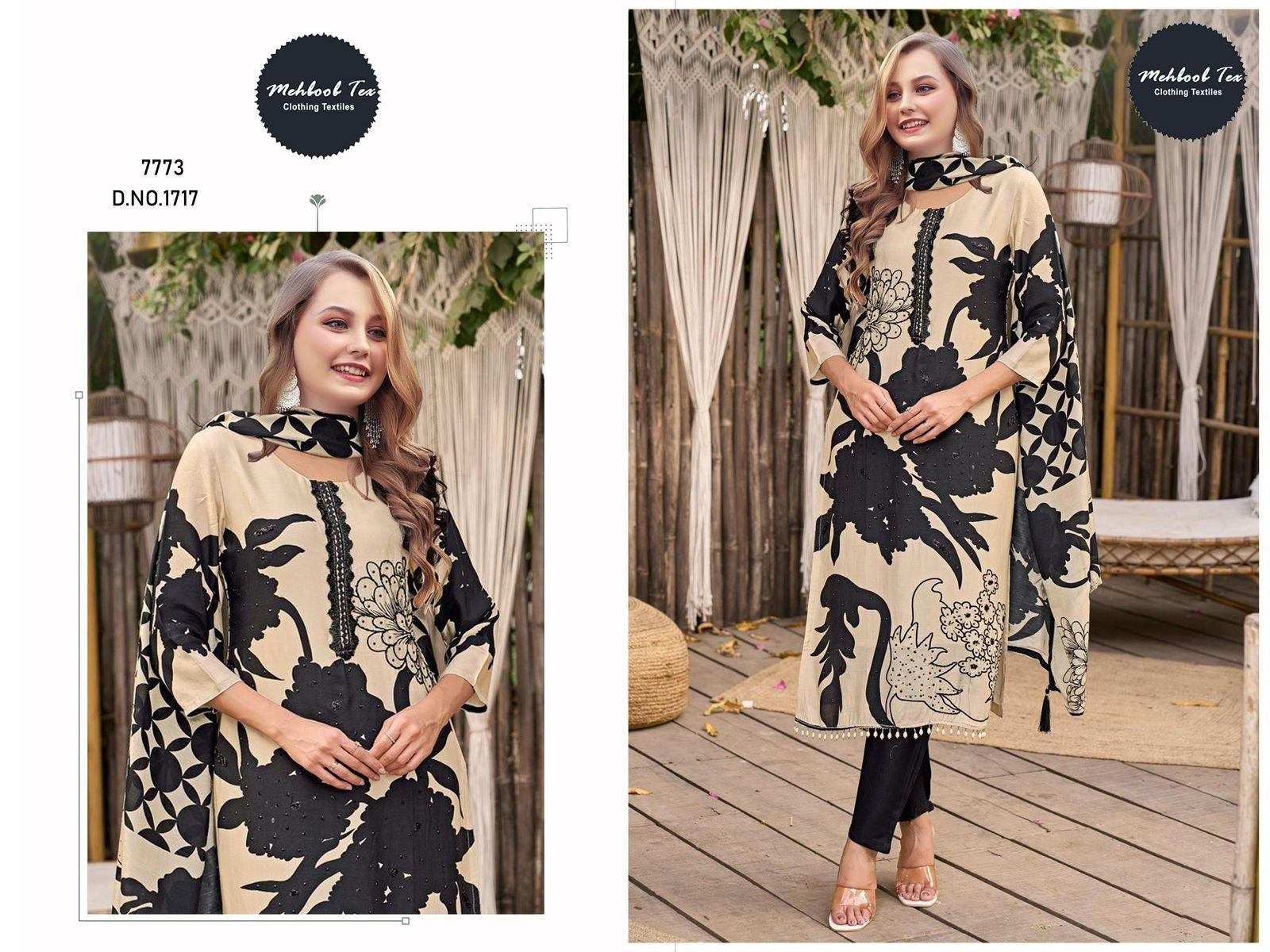 1717 Mehboob Tex Printed Karachi Unstitched Suits