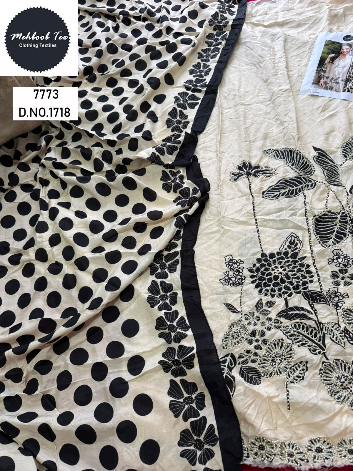 1718 Mehboob Tex Printed Karachi Unstitched Suits