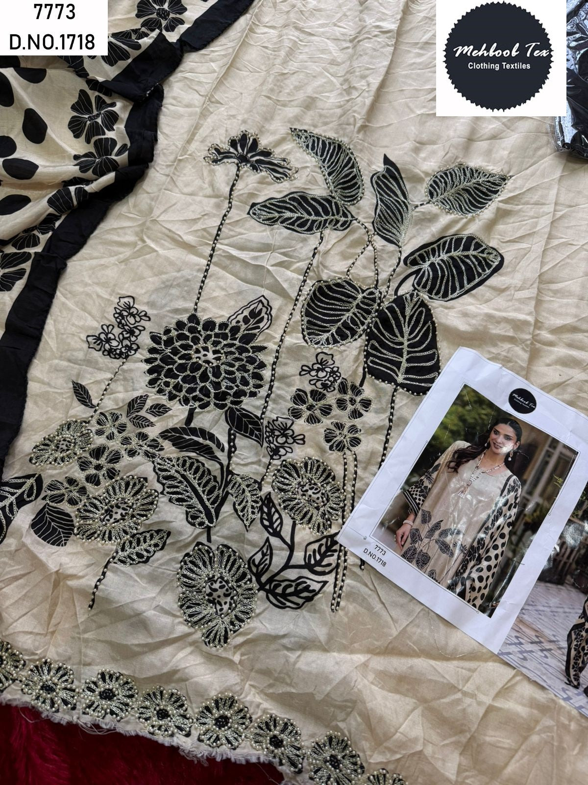 1718 Mehboob Tex Printed Karachi Unstitched Suits