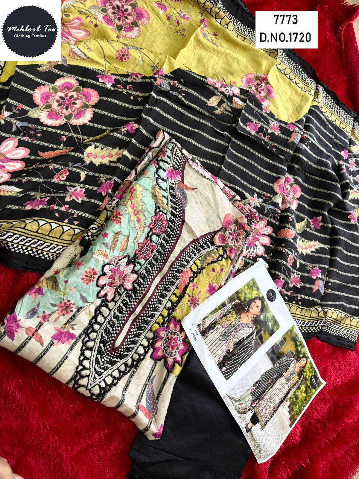 1720 Mehboob Tex Viscose Karachi Unstitched Suits