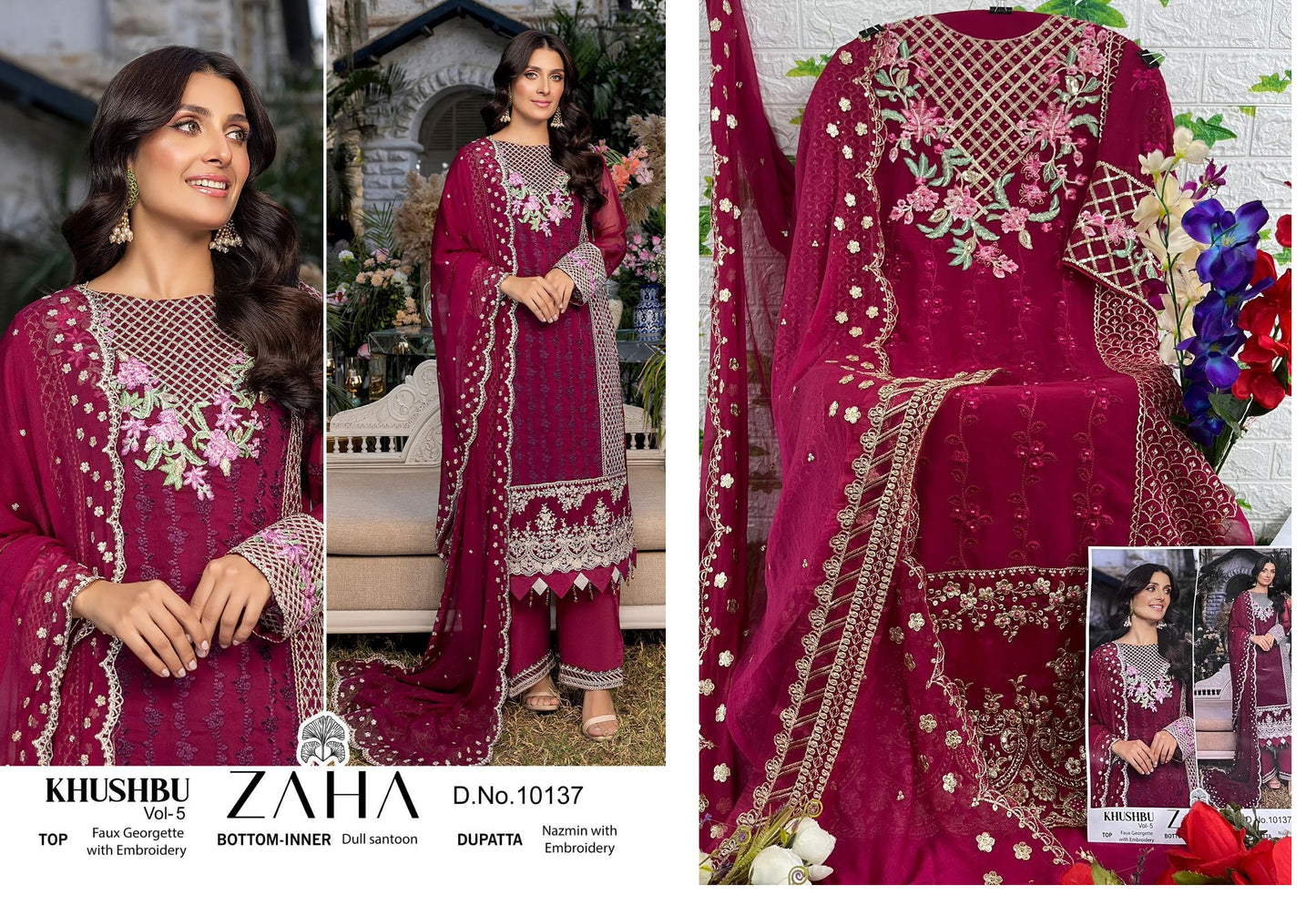 10137 Zaha Pakistani Salwar Suits