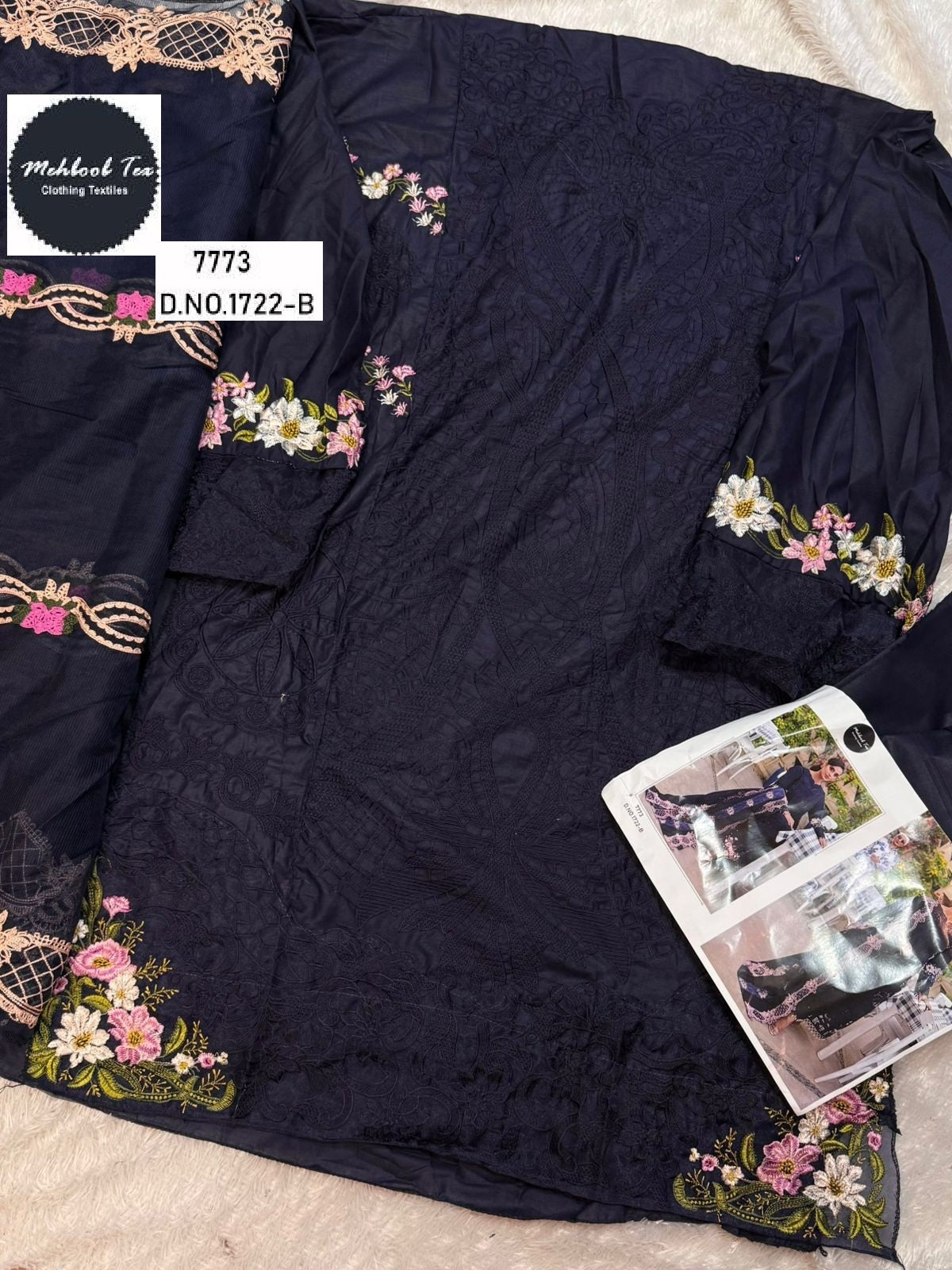 1722-B Mehboob Tex Embroidery Pakistani Salwar Suits