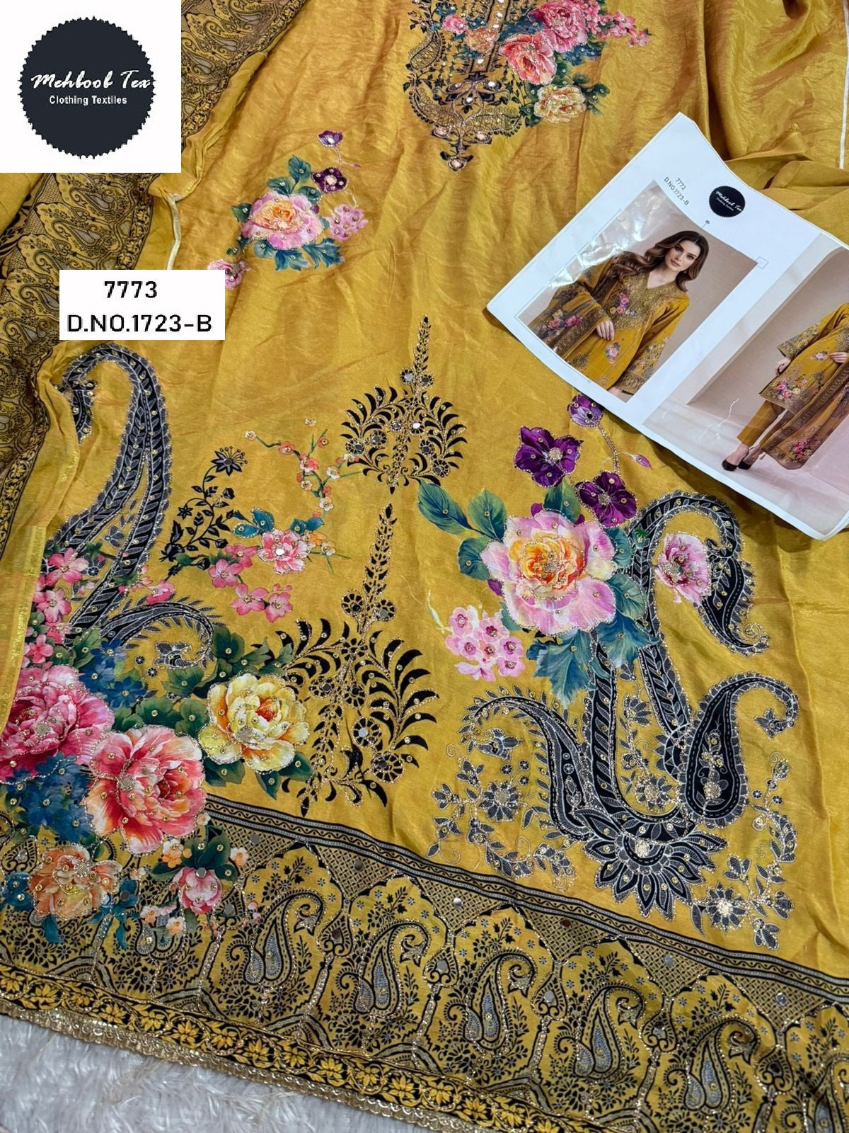 1723-B Mehboob Tex Printed Karachi Unstitched Suits