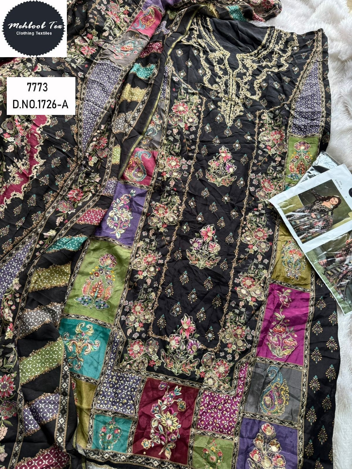 1726-A Mehboob Tex Printed Karachi Unstitched Suits