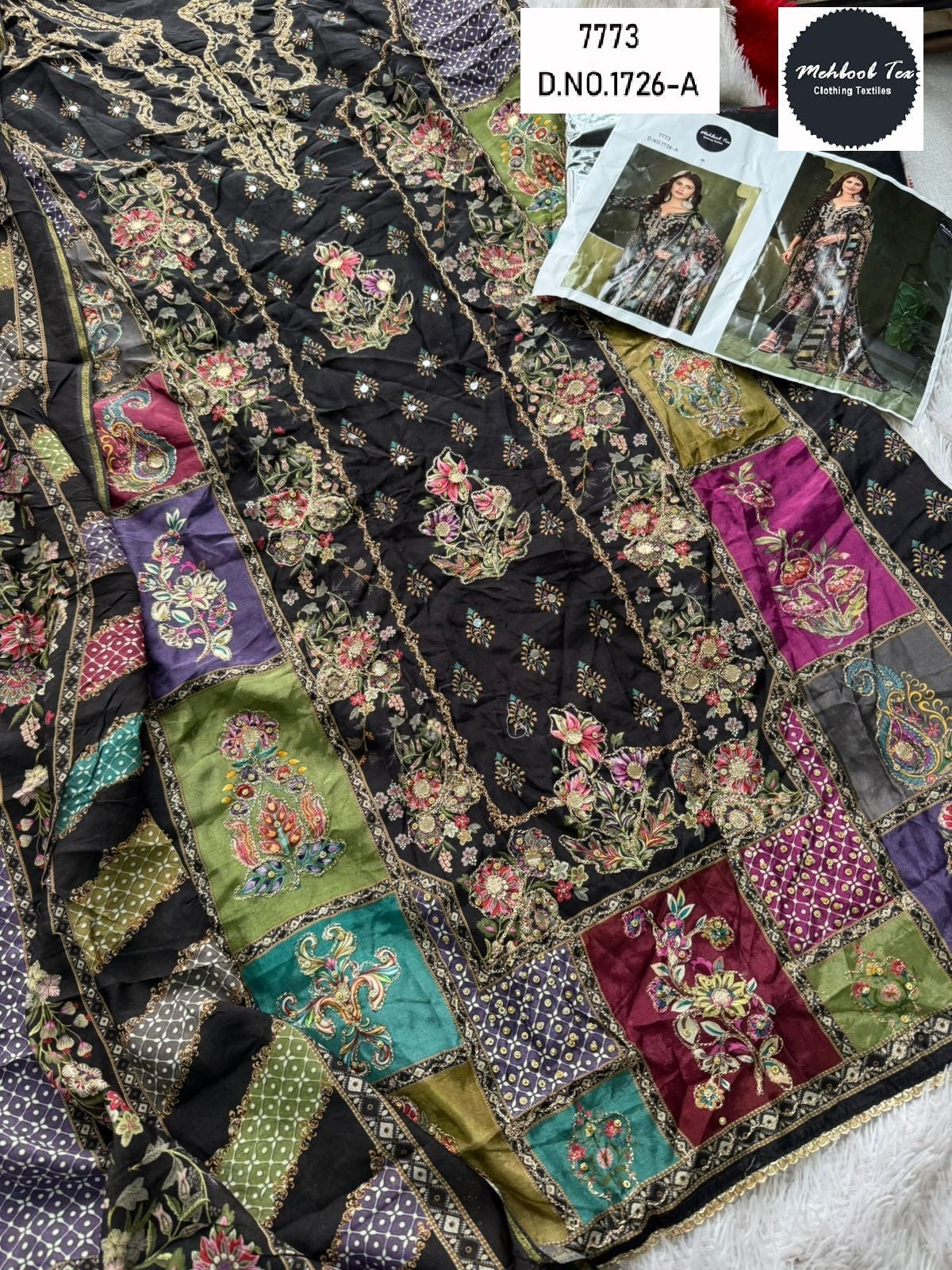 1726-A Mehboob Tex Printed Karachi Unstitched Suits