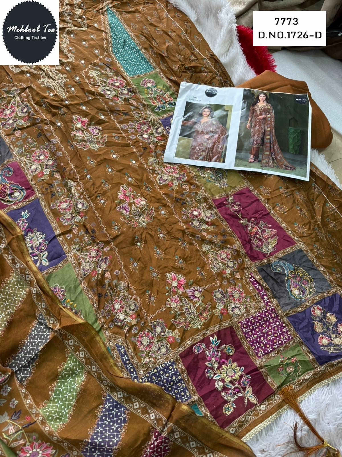 1726-D Mehboob Tex Printed Karachi Unstitched Suits