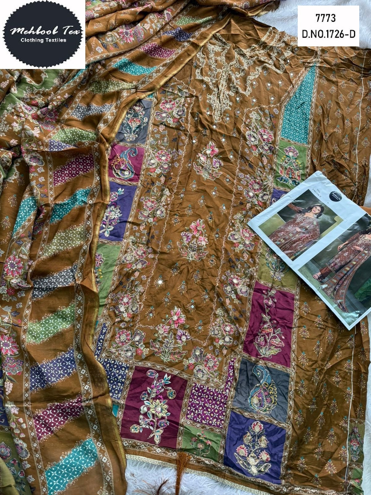 1726-D Mehboob Tex Printed Karachi Unstitched Suits
