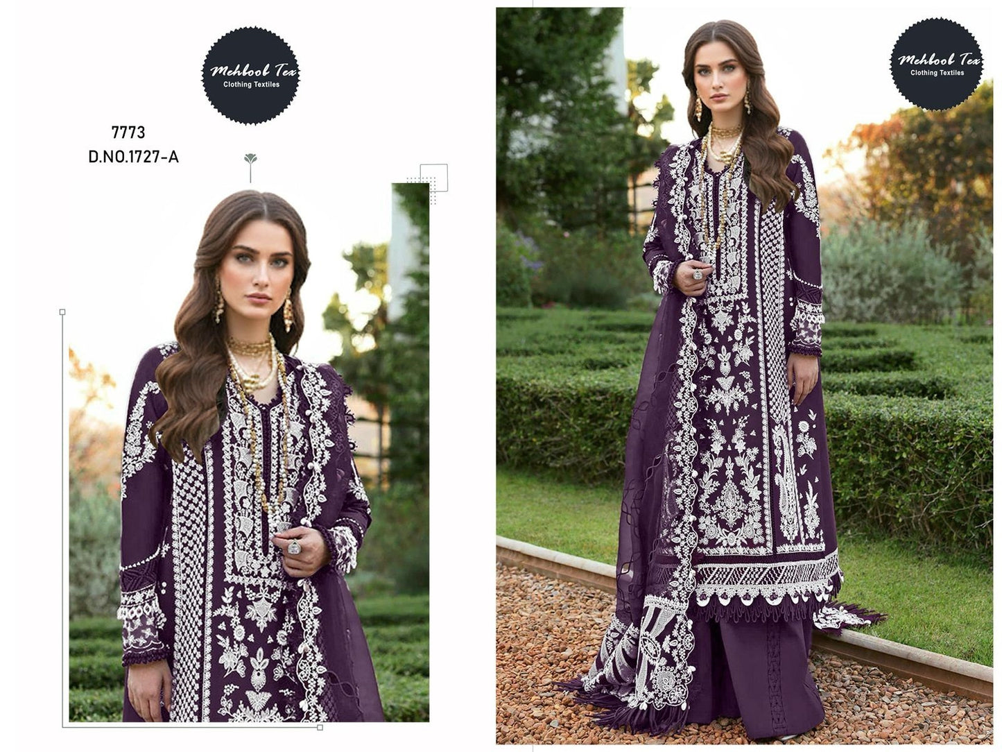 1727-A Mehboob Tex Pure Cotton Pakistani Salwar Suits