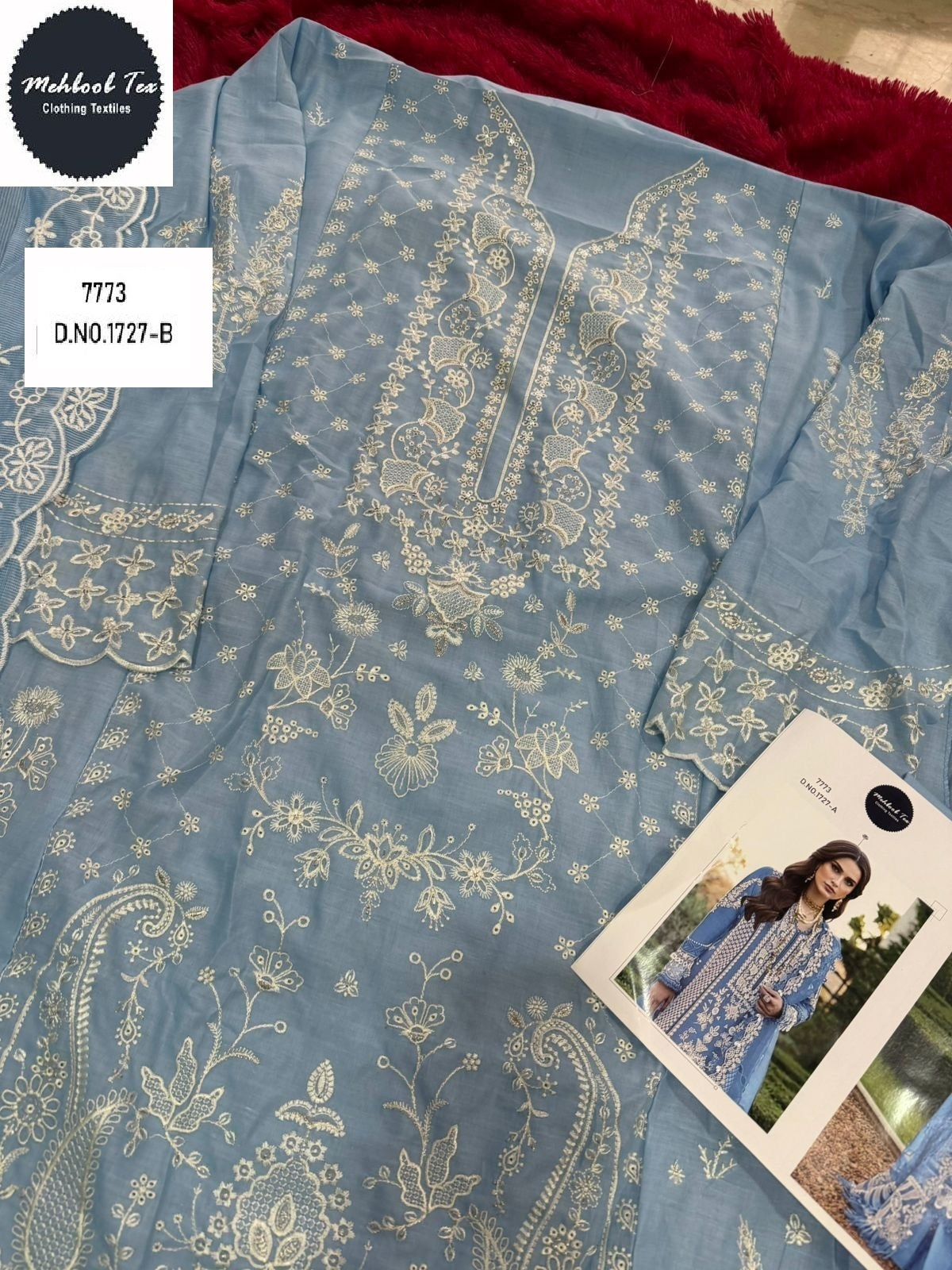 1727-B Mehboob Tex Pure Cotton Pakistani Salwar Suits