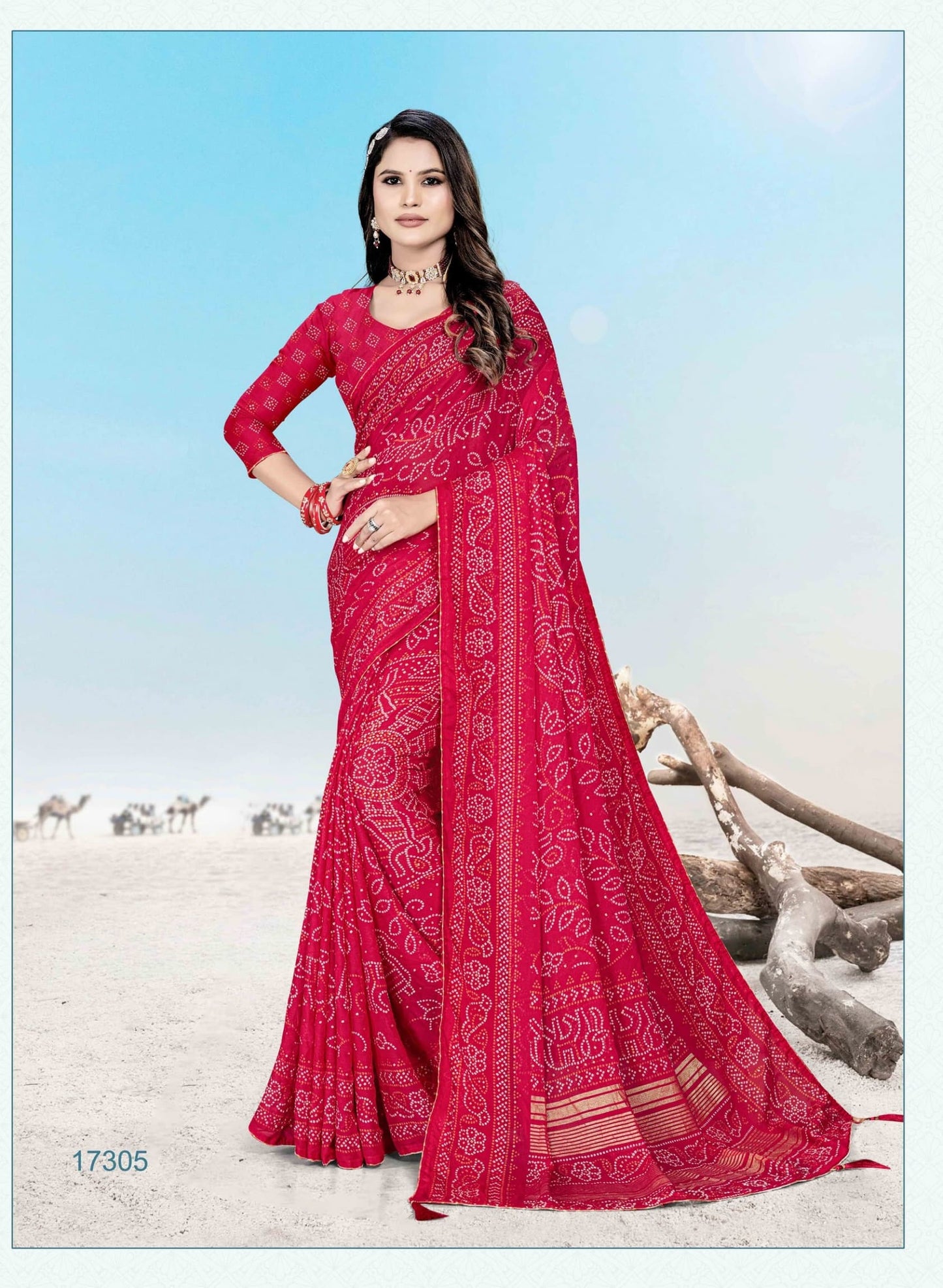 17305 Tarang Jalnidhi Printed Sarees