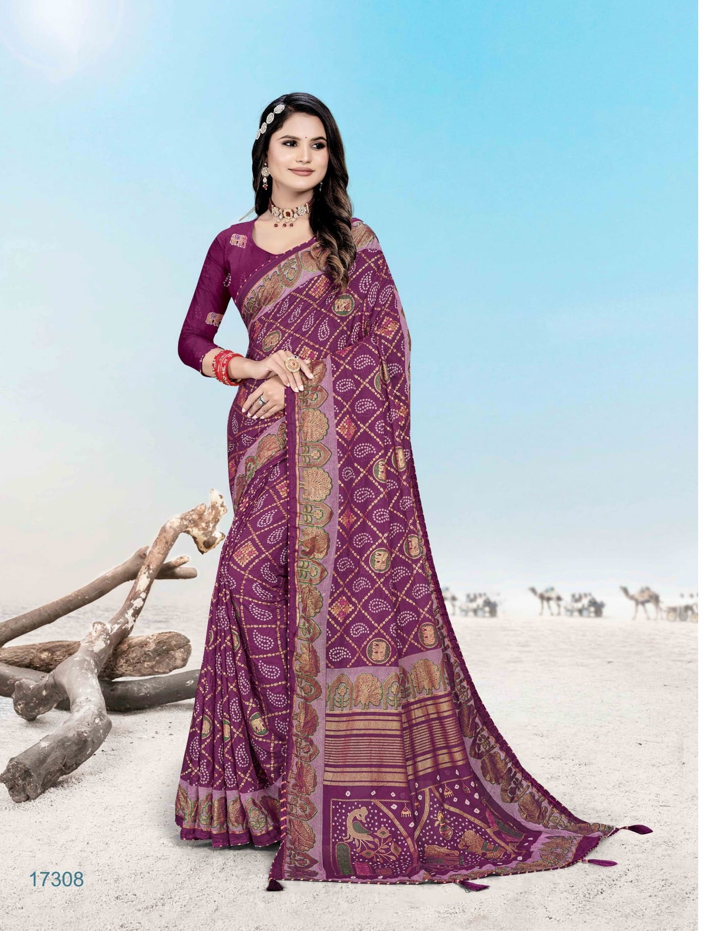 17308 Tarang Jalnidhi Printed Sarees