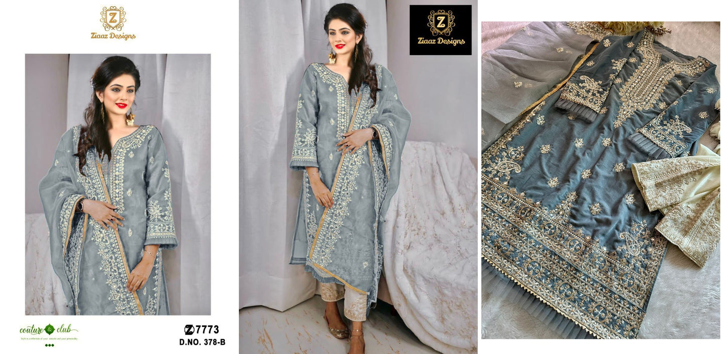 378-B Ziaaz Designs Pakistani Salwar Suits