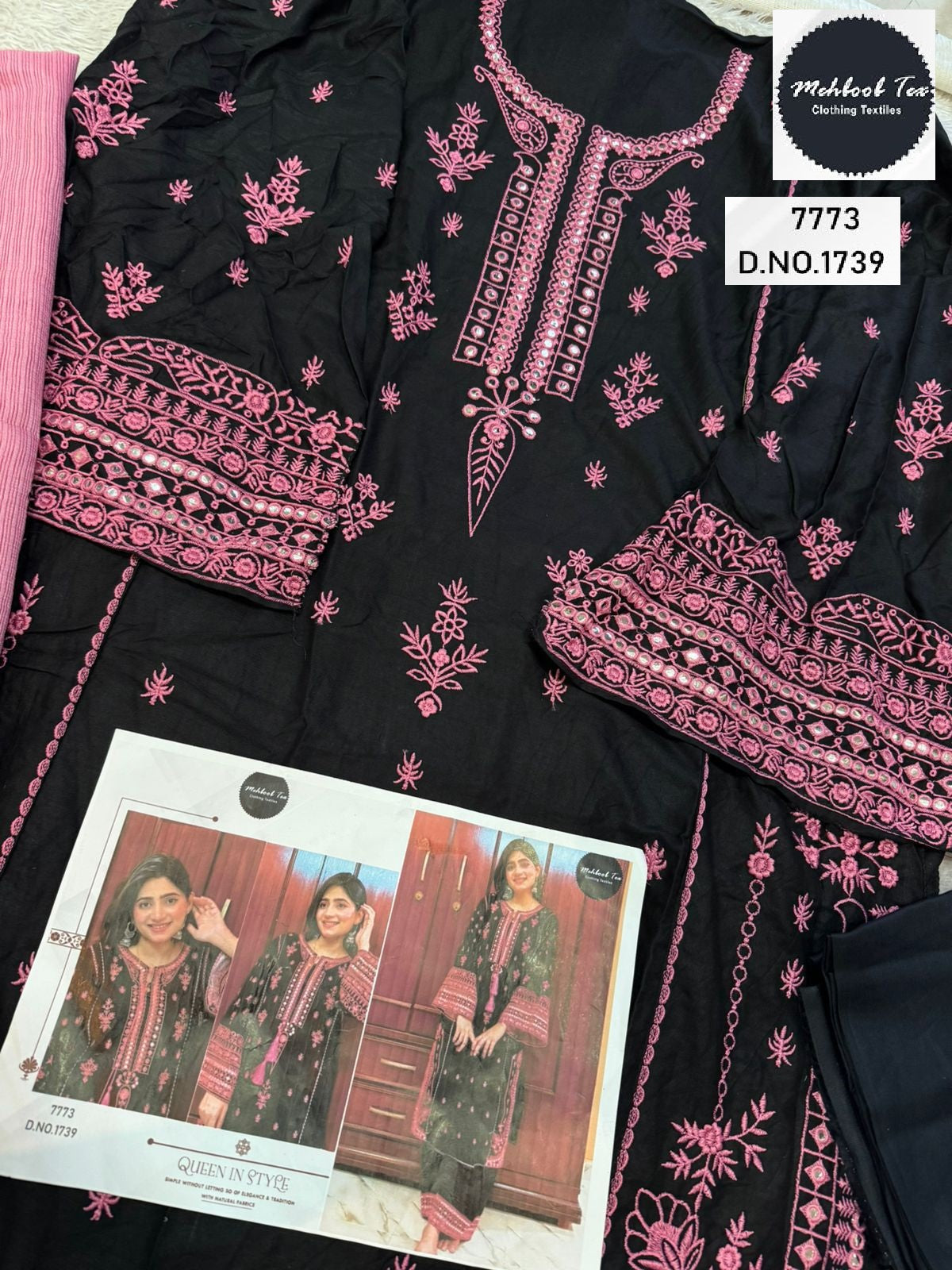 1739 Mehboob Tex Embroidery Pakistani Salwar Suits