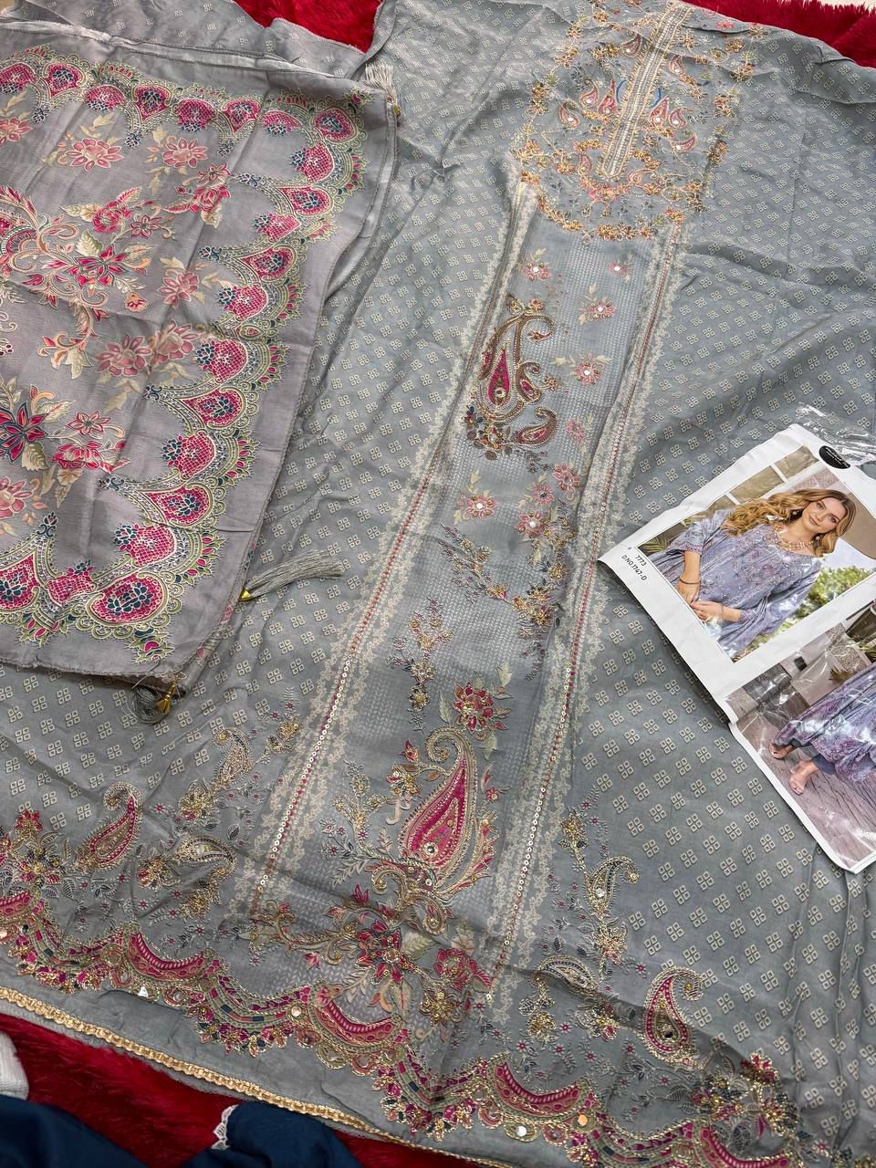 1747-D Mehboob Tex Pure Viscose Pakistani Salwar Suits