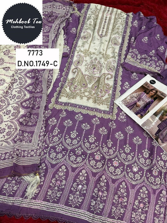 1749-C Mehboob Tex Printed Karachi Unstitched Suits