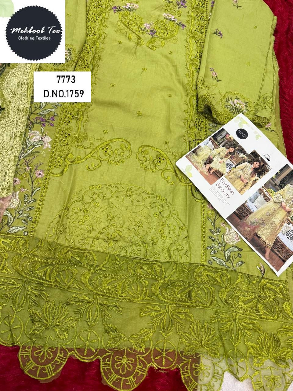 1759 Mehboob Tex Embroidery Pakistani Salwar Suits