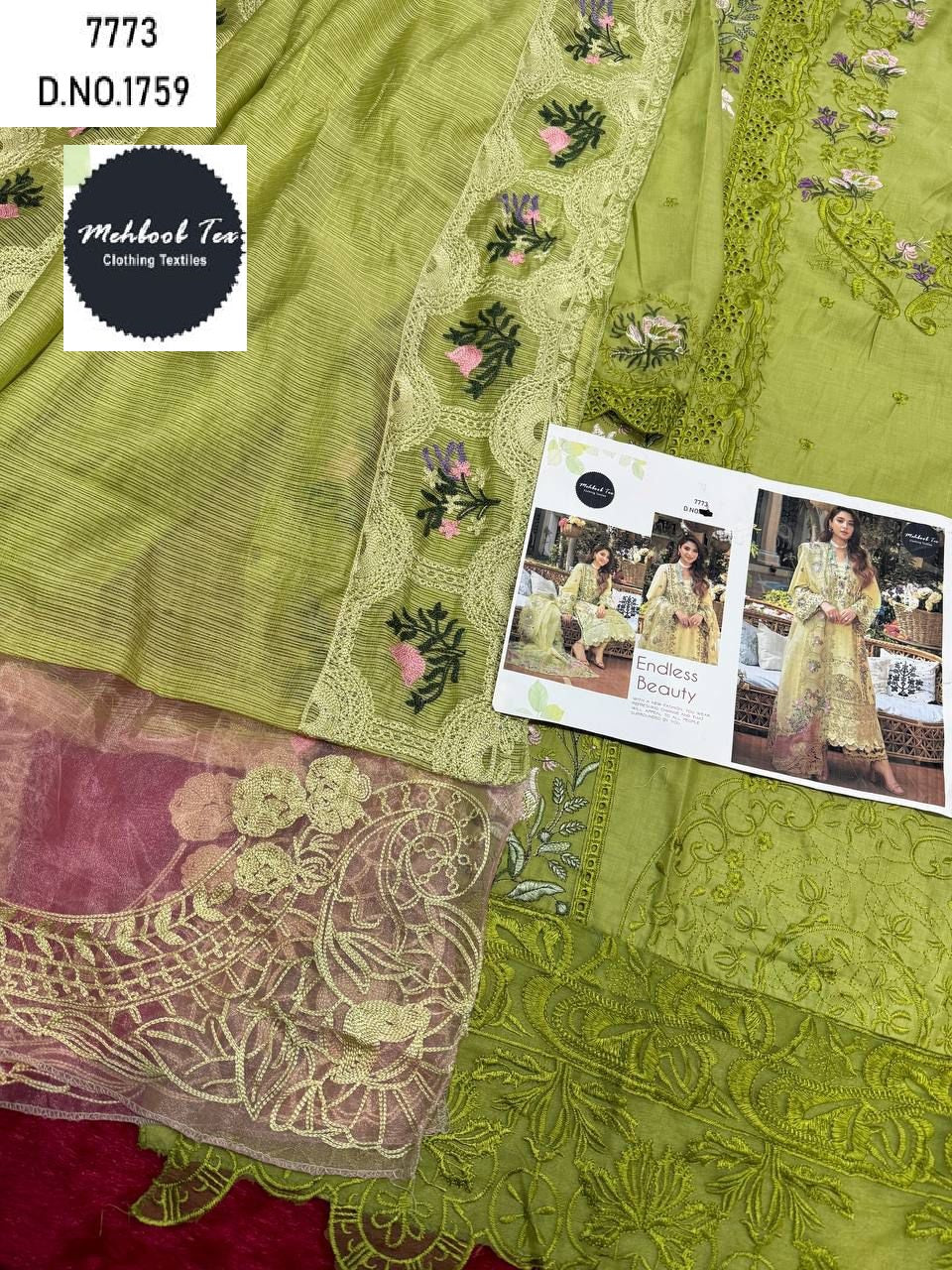 1759 Mehboob Tex Embroidery Pakistani Salwar Suits