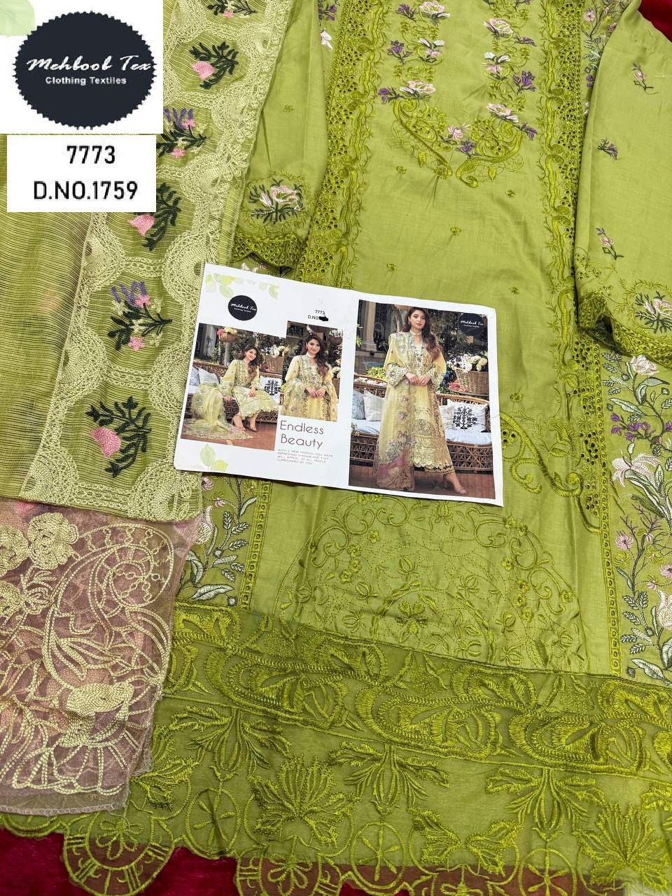 1759 Mehboob Tex Embroidery Pakistani Salwar Suits