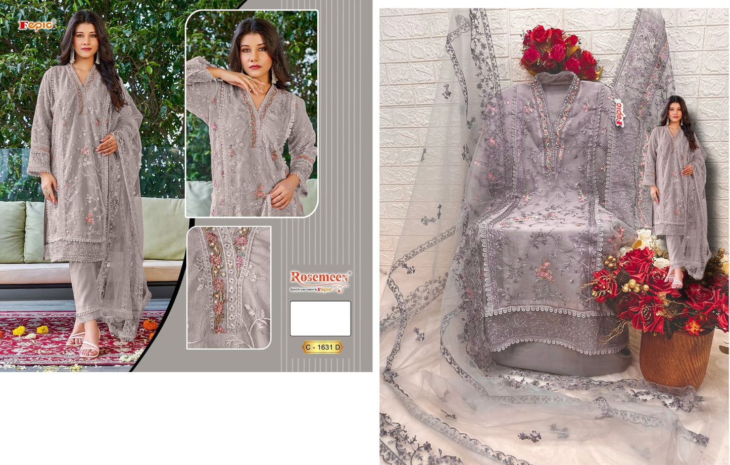 C-1631-D Fepic Pakistani Salwar Suits