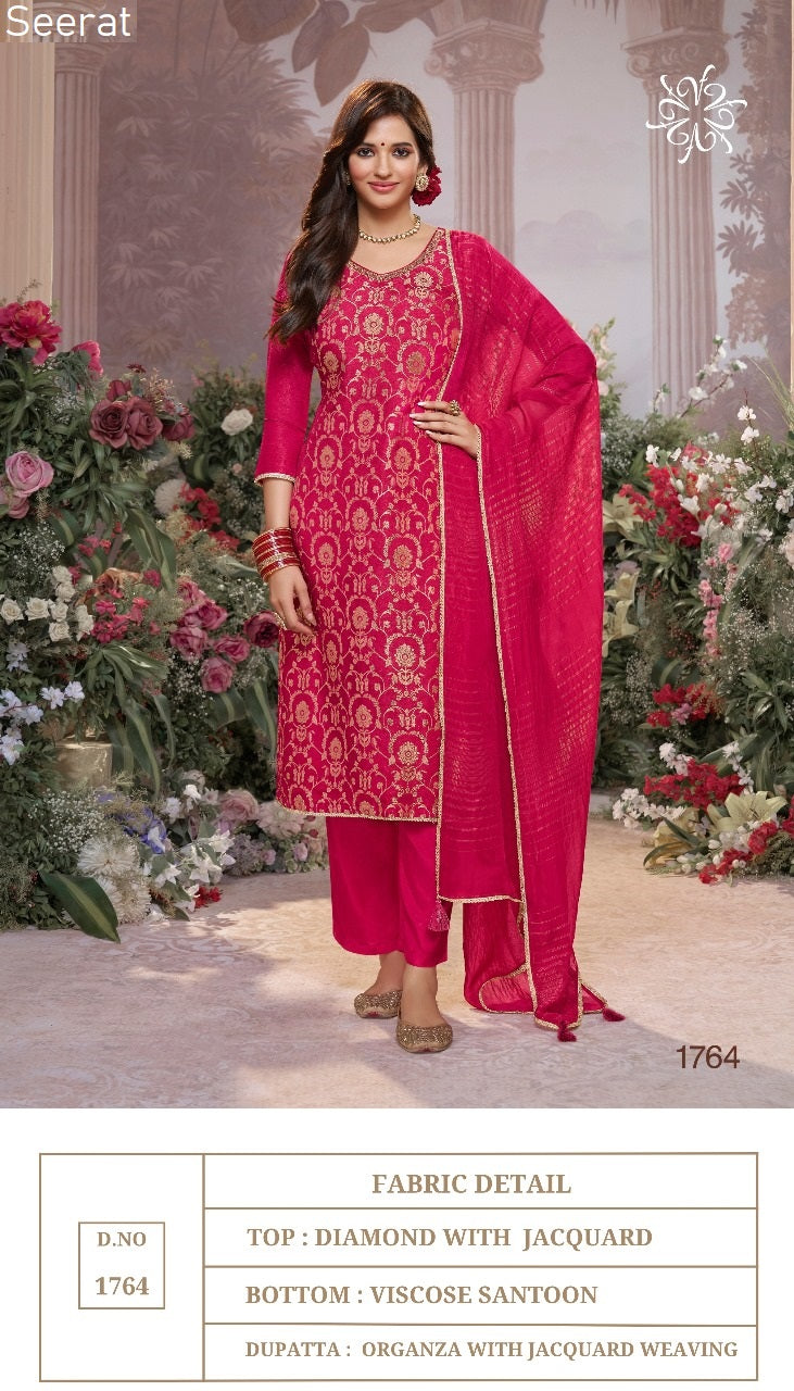 1764 Seerat Jacquard Readymade Suits